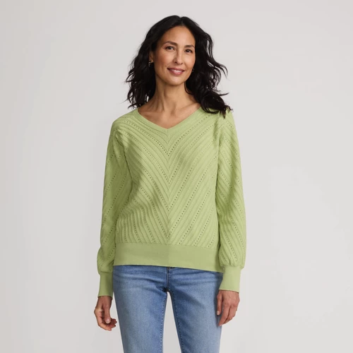 V-Ausschnitt-Pullover